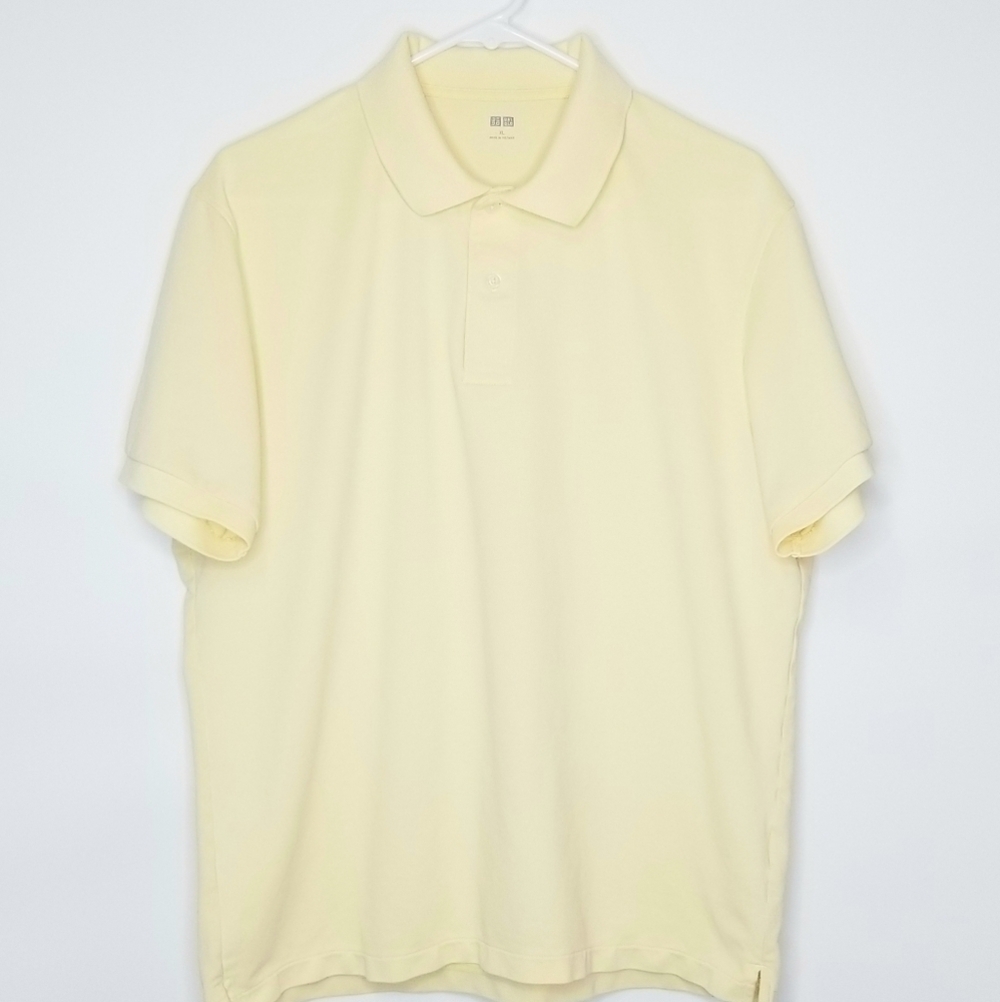 Uniqlo Yellow Men's Polo Shirt, XL